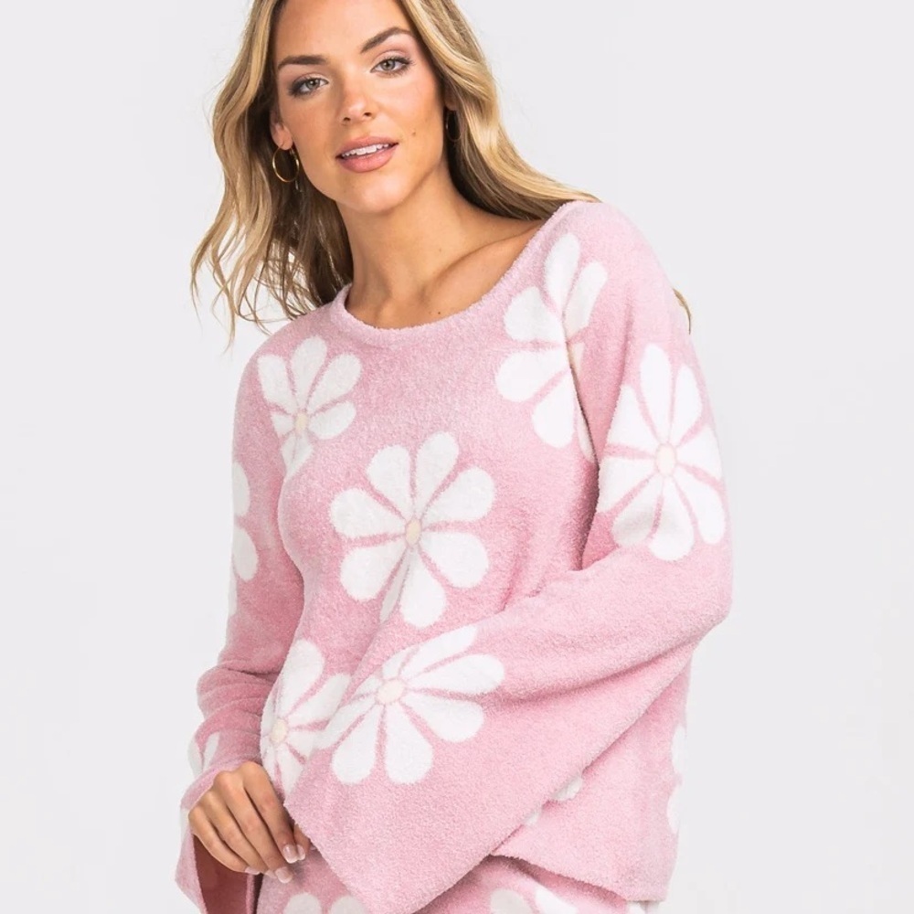 The Southern Shirt Company Pink and White Floral Pajama Set